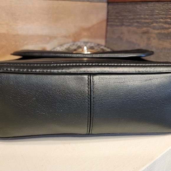 Coach Marlie Leather Sachel/Crossbody With Border Quilting And Snakeskin Handle - Picture 10 of 16